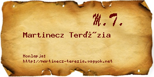 Martinecz Terézia névjegykártya