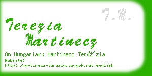 terezia martinecz business card